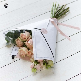 Pink flower gift wrap